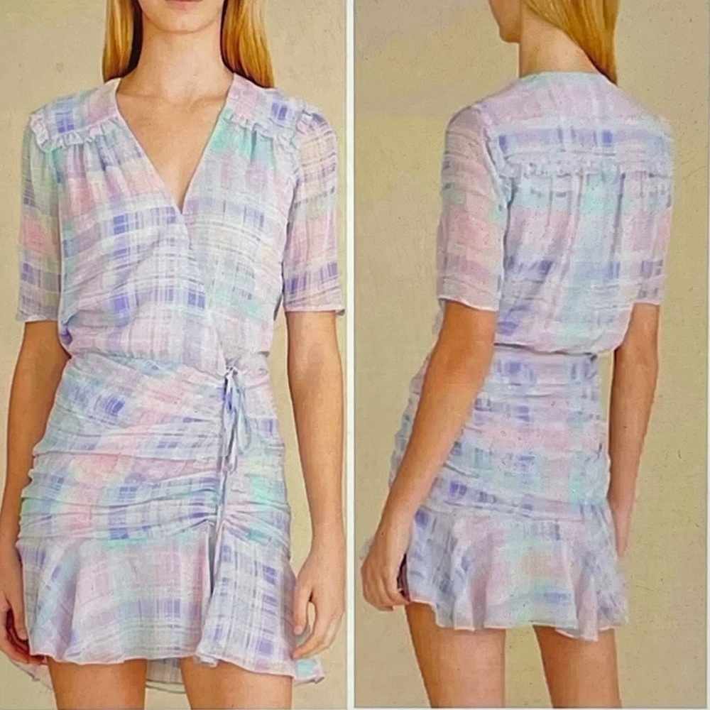 Veronica Beard dress mini silk NWT sz 2 “Dakota” lilac summer dress